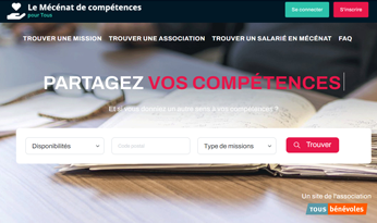 Capture d'écran du site mecenatdecompetences.org