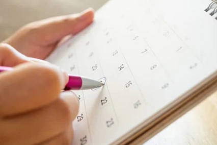 Photos d'un calendrier