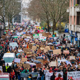 Photo d'une manifestation pour le climat